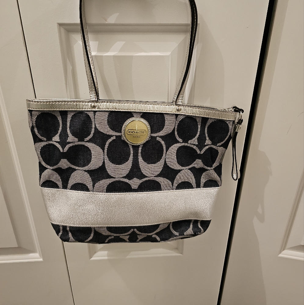 Coach denim handbag